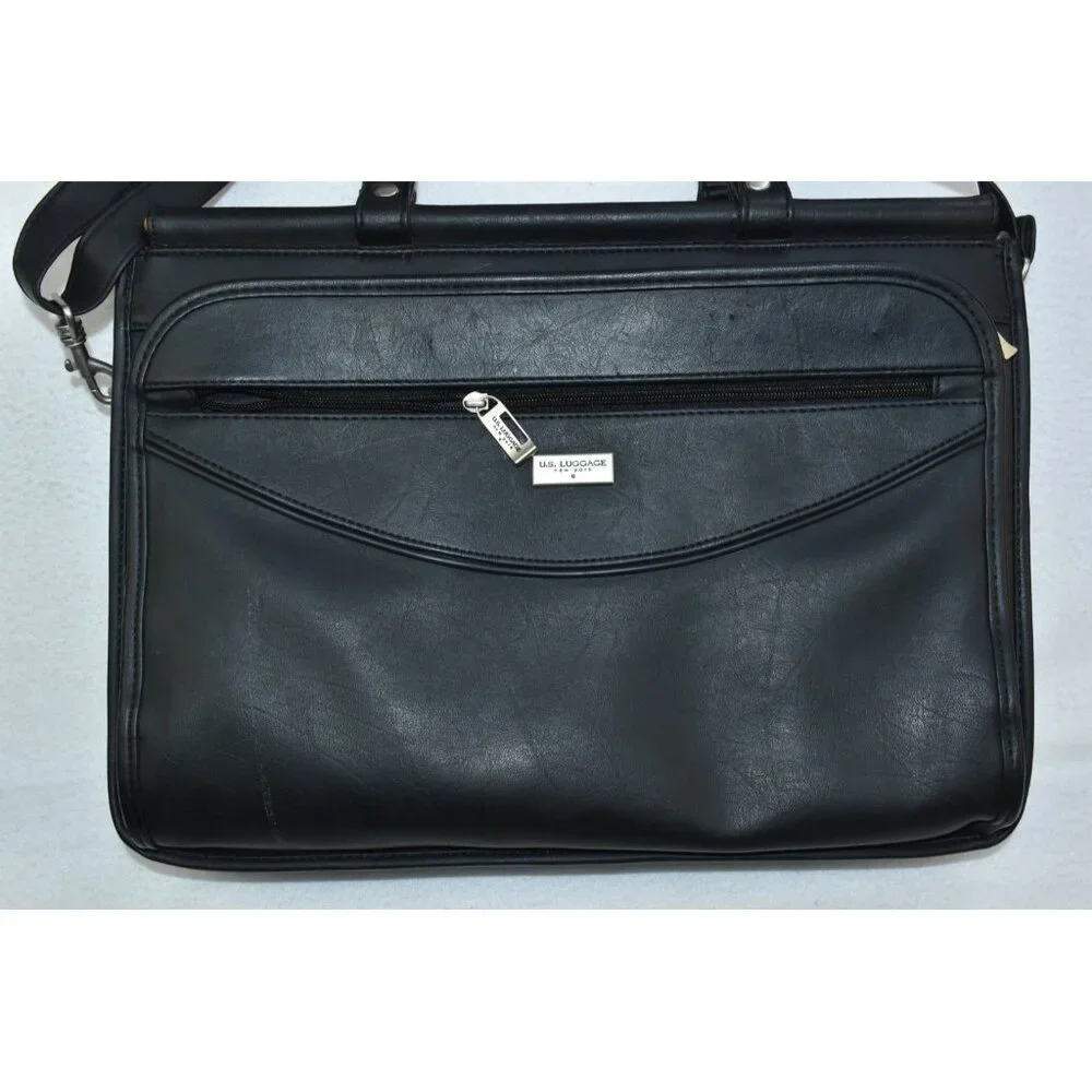 U.S. Luggage New York  Computer Laptop Business Briefcase Travel Bag Leather